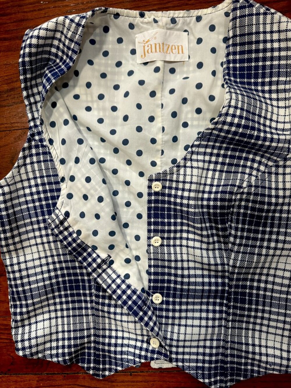 Vintage Jantzen Stripe & Polka Dot Vest - Picture 13 of 13